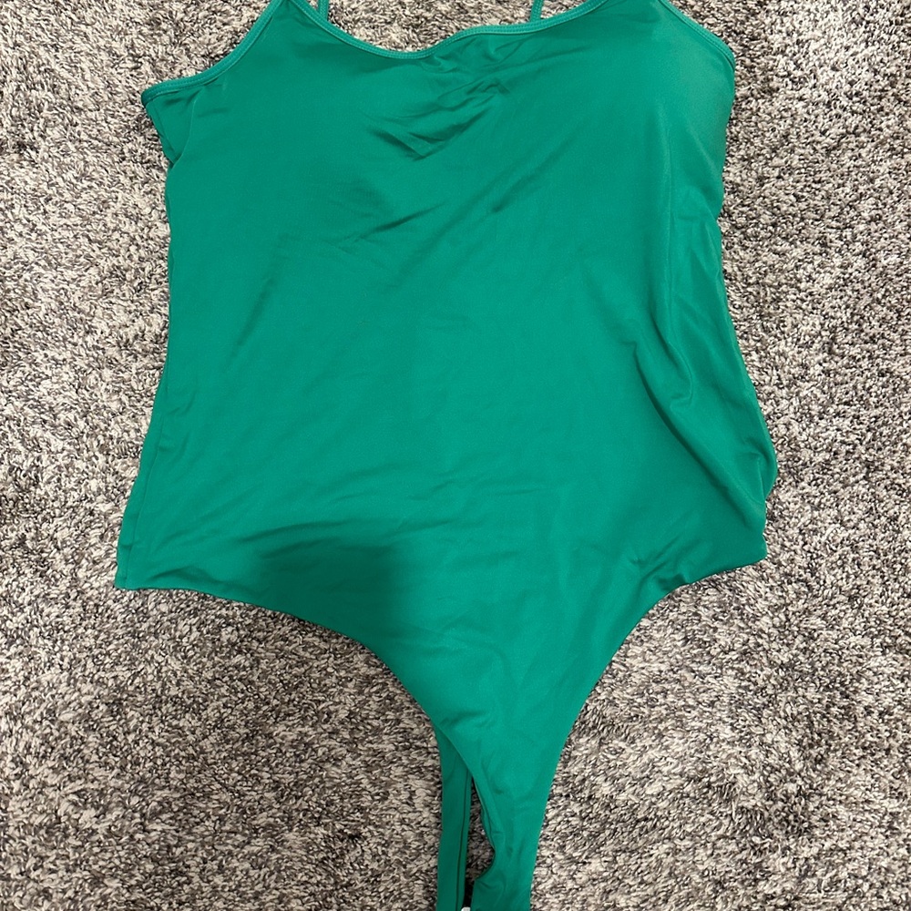 Low back Green Bramisuit from Klassy Network.